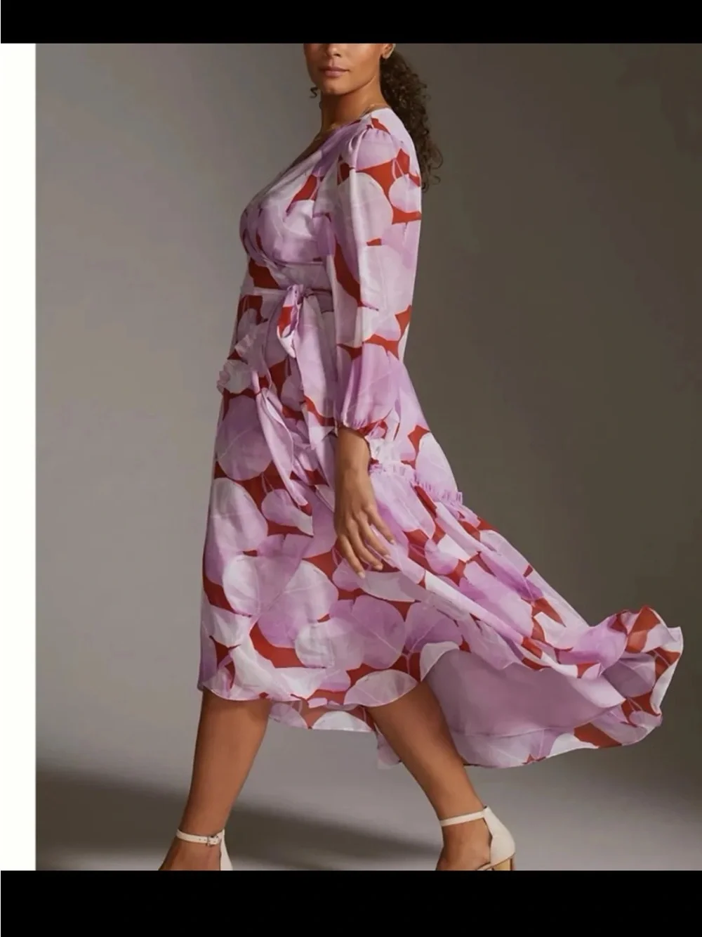 Anthropologie Hutch Geo Wrap Maxi Dress size Small